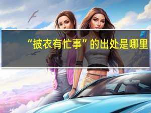 “披衣有忙事”的出处是哪里