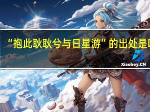 “抱此耿耿兮与日星游”的出处是哪里