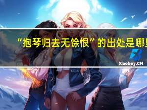 “抱琴归去无馀恨”的出处是哪里