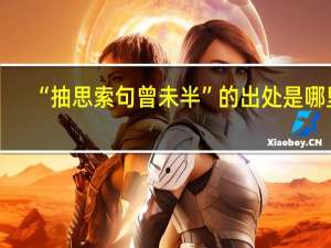 “抽思索句曾未半”的出处是哪里
