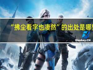 “拂尘看字也凄然”的出处是哪里