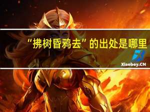 “拂树昏鸦去”的出处是哪里