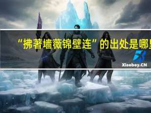 “拂著墙薇锦壁连”的出处是哪里