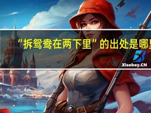 “拆鸳鸯在两下里”的出处是哪里