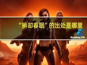 “拚却春眠”的出处是哪里