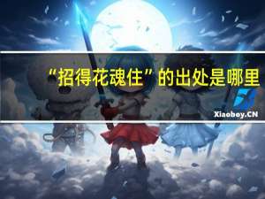 “招得花魂住”的出处是哪里
