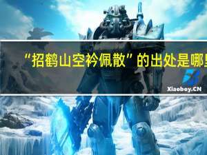 “招鹤山空衿佩散”的出处是哪里