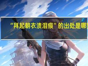 “拜起朝衣渍泪痕”的出处是哪里