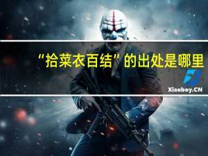 “拾菜衣百结”的出处是哪里