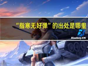 “指寒无好弹”的出处是哪里