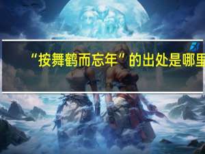 “按舞鹤而忘年”的出处是哪里