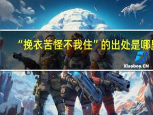 “挽衣苦怪不我住”的出处是哪里