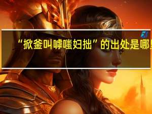 “掀釜叫嘑嗤妇拙”的出处是哪里