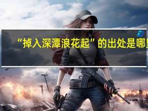 “掉入深潭浪花起”的出处是哪里