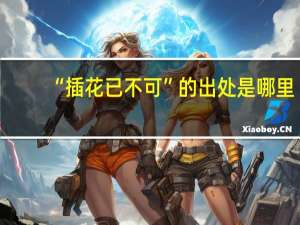 “插花已不可”的出处是哪里