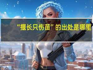 “揠长只伤苗”的出处是哪里