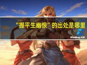 “握平生幽恨”的出处是哪里