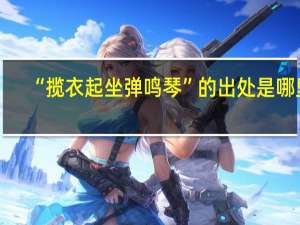 “揽衣起坐弹鸣琴”的出处是哪里