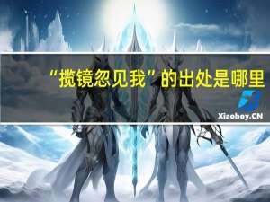 “揽镜忽见我”的出处是哪里