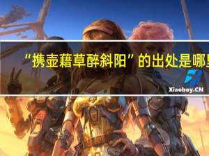 “携壶藉草醉斜阳”的出处是哪里