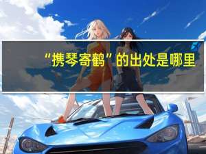 “携琴寄鹤”的出处是哪里