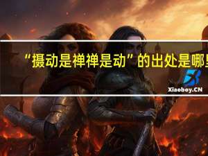 “摄动是禅禅是动”的出处是哪里
