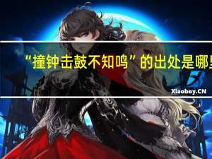 “撞钟击鼓不知鸣”的出处是哪里