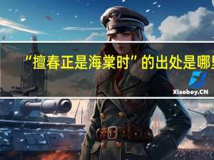 “擅春正是海棠时”的出处是哪里
