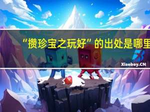 “攒珍宝之玩好”的出处是哪里