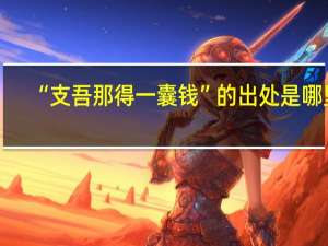 “支吾那得一囊钱”的出处是哪里