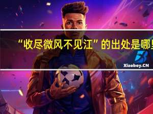 “收尽微风不见江”的出处是哪里