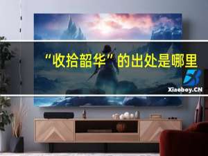 “收拾韶华”的出处是哪里