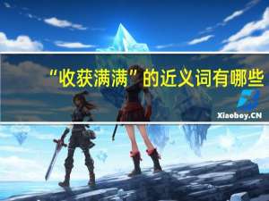 “收获满满”的近义词有哪些