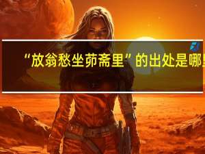 “放翁愁坐茆斋里”的出处是哪里