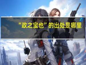“政之宝也”的出处是哪里