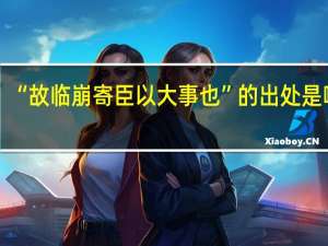 “故临崩寄臣以大事也”的出处是哪里