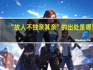“故人不独亲其亲”的出处是哪里