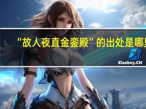 “故人夜直金銮殿”的出处是哪里