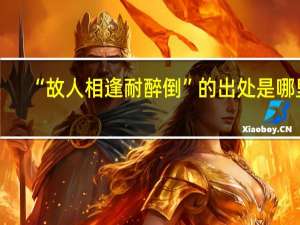 “故人相逢耐醉倒”的出处是哪里