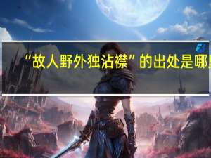 “故人野外独沾襟”的出处是哪里