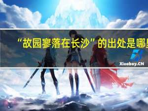 “故园寥落在长沙”的出处是哪里