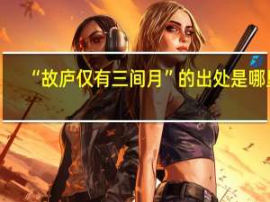 “故庐仅有三间月”的出处是哪里
