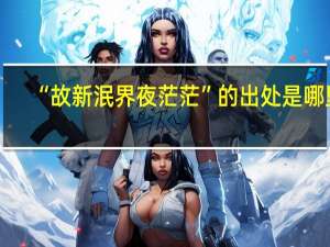“故新泯界夜茫茫”的出处是哪里