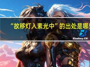 “故移灯入素光中”的出处是哪里