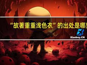 “故著重重浅色衣”的出处是哪里