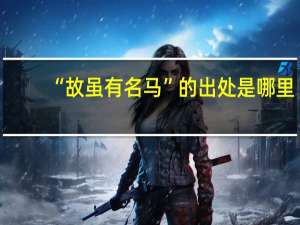 “故虽有名马”的出处是哪里