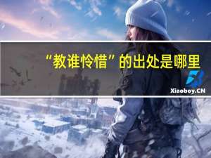 “教谁怜惜”的出处是哪里