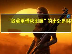 “敛藏更借秋阳曝”的出处是哪里