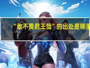 “敢不畏君王哉”的出处是哪里