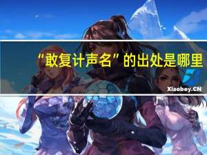 “敢复计声名”的出处是哪里